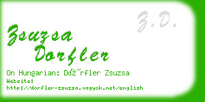 zsuzsa dorfler business card
